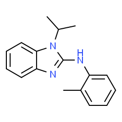 ChemSpider 2D Image | 1-Isopropyl-N-(2-methylphenyl)-1H-benzimidazol-2-amine | C17H19N3