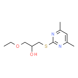 ChemSpider 2D Image | 1-[(4,6-Dimethyl-2-pyrimidinyl)sulfanyl]-3-ethoxy-2-propanol | C11H18N2O2S