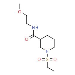 ChemSpider 2D Image | 1-(Ethylsulfonyl)-N-(2-methoxyethyl)-3-piperidinecarboxamide | C11H22N2O4S