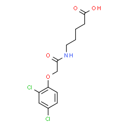 ChemSpider 2D Image | 5-{[(2,4-Dichlorophenoxy)acetyl]amino}pentanoic acid | C13H15Cl2NO4