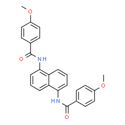 ChemSpider 2D Image | N,N'-1,5-Naphthalenediylbis(4-methoxybenzamide) | C26H22N2O4