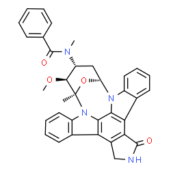 ChemSpider 2D Image | N-[(2R,3S,4R,6R)-3-Methoxy-2-methyl-16-oxo-29-oxa-1,7,17-triazaoctacyclo[12.12.2.1~2,6~.0~7,28~.0~8,13~.0~15,19~.0~20,27~.0~21,26~]nonacosa-8,10,12,14,19,21,23,25,27-nonaen-4-yl]-N-methylbenzamide | C35H30N4O4