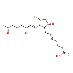 ChemSpider 2D Image | (5E,13E,19S)-11,15,19-Trihydroxy-9-oxoprosta-5,13-dien-1-oic acid | C20H32O6