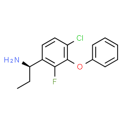 ChemSpider 2D Image | (1R)-1-(4-Chloro-2-fluoro-3-phenoxyphenyl)-1-propanamine | C15H15ClFNO