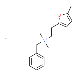 ChemSpider 2D Image | N-Benzyl-N,N-dimethyl-2-(5-methyl-2-furyl)ethanaminium iodide | C16H22INO