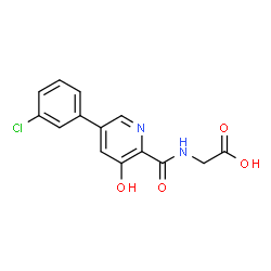 ChemSpider 2D Image | Vadadustat | C14H11ClN2O4