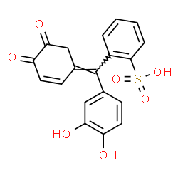 ChemSpider 2D Image | 2-[(E)-(3,4-Dihydroxyphenyl)(4,5-dioxo-2-cyclohexen-1-ylidene)methyl]benzenesulfonic acid | C19H14O7S