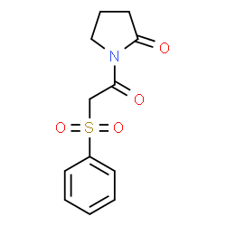 ChemSpider 2D Image | 1-[(Phenylsulfonyl)acetyl]-2-pyrrolidinone | C12H13NO4S