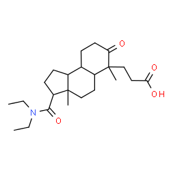 ChemSpider 2D Image | 3-[3-(Diethylcarbamoyl)-3a,6-dimethyl-7-oxododecahydro-1H-cyclopenta[a]naphthalen-6-yl]propanoic acid | C23H37NO4