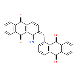ChemSpider 2D Image | 1-[(Z)-(1-Imino-9,10-dioxo-9,10-dihydro-2(1H)-anthracenylidene)amino]-9,10-anthraquinone | C28H14N2O4