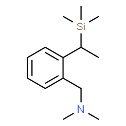 ChemSpider 2D Image | N,N-Dimethyl-1-{2-[1-(trimethylsilyl)ethyl]phenyl}methanamine | C14H25NSi