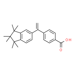 ChemSpider 2D Image | 4-[1-(1,1,2,2,3,3-Hexamethyl-2,3-dihydro-1H-inden-5-yl)vinyl]benzoic acid | C24H28O2