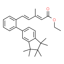 ChemSpider 2D Image | Ethyl (2E,4E)-5-[2-(1,1,2,2,3,3-hexamethyl-2,3-dihydro-1H-inden-5-yl)phenyl]-3-methyl-2,4-pentadienoate | C29H36O2