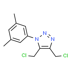 ChemSpider 2D Image | 4,5-Bis(chloromethyl)-1-(3,5-dimethylphenyl)-1H-1,2,3-triazole | C12H13Cl2N3