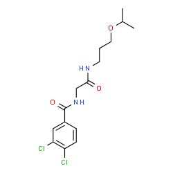 ChemSpider 2D Image | 3,4-Dichloro-N-{2-[(3-isopropoxypropyl)amino]-2-oxoethyl}benzamide | C15H20Cl2N2O3