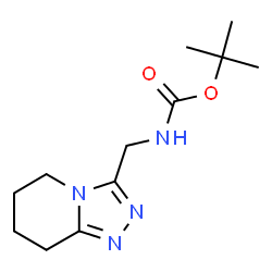 ChemSpider 2D Image | tert-butyl N-({5H,6H,7H,8H-[1,2,4]triazolo[4,3-a]pyridin-3-yl}methyl)carbamate | C12H20N4O2