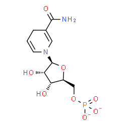 ChemSpider 2D Image | 1-(5-O-Phosphonato-beta-L-ribofuranosyl)-1,4-dihydro-3-pyridinecarboxamide | C11H15N2O8P