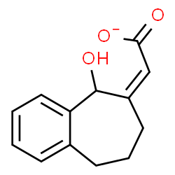 ChemSpider 2D Image | (2Z)-(5-Hydroxy-5,7,8,9-tetrahydro-6H-benzo[7]annulen-6-ylidene)acetate | C13H13O3