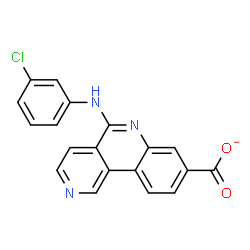 ChemSpider 2D Image | 5-[(3-Chlorophenyl)amino]benzo[c][2,6]naphthyridine-8-carboxylate | C19H11ClN3O2