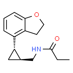 ChemSpider 2D Image | N-{[(1S,2S)-2-(2,3-Dihydro-1-benzofuran-4-yl)cyclopropyl]methyl}propanamide | C15H19NO2