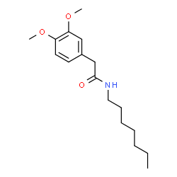ChemSpider 2D Image | 2-(3,4-Dimethoxyphenyl)-N-heptylacetamide | C17H27NO3