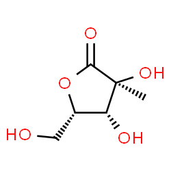ChemSpider 2D Image | (3S,4R,5S)-3,4-Dihydroxy-5-(hydroxymethyl)-3-methyldihydro-2(3H)-furanone (non-preferred name) | C6H10O5