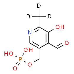 ChemSpider 2D Image | [4-Formyl-5-hydroxy-6-(~2~H_3_)methyl-3-pyridinyl]methyl dihydrogen phosphate | C8H7D3NO6P