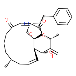 ChemSpider 2D Image | (3Z,9R,11Z,12aR,13R,15S)-16-Benzyl-13-hydroxy-9,15-dimethyl-14-methylene-6,7,8,9,10,12a,13,14,15,15a,16,17-dodecahydro-2H-oxacyclotetradecino[2,3-d]isoindole-2,5,18-trione | C29H35NO5