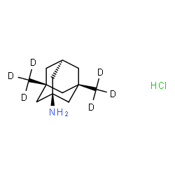 ChemSpider 2D Image | (1s,3R,5S,7r)-3,5-Bis[(~2~H_3_)methyl]-1-adamantanamine hydrochloride (1:1) | C12H16D6ClN