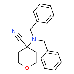 ChemSpider 2D Image | 4-(Dibenzylamino)tetrahydro-2H-pyran-4-carbonitrile | C20H22N2O