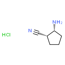 ChemSpider 2D Image | (1S,2R)-2-Aminocyclopentanecarbonitrile hydrochloride (1:1) | C6H11ClN2