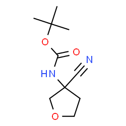ChemSpider 2D Image | tert-Butyl (3-cyanotetrahydrofuran-3-yl)carbamate | C10H16N2O3