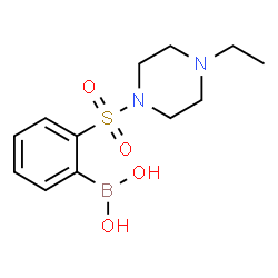 ChemSpider 2D Image | (2-((4-ethylpiperazin-1-yl)sulfonyl)phenyl)boronic acid | C12H19BN2O4S