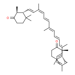 ChemSpider 2D Image | (5S,5'S,6S,6'S,9cis,9'cis)-5,5',6,6'-Tetrahydro-beta,beta-carotene-4,4'-dione | C40H56O2