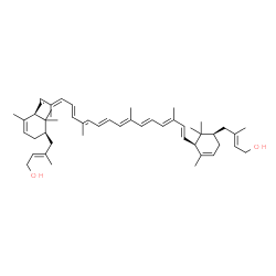 ChemSpider 2D Image | (2E,2'E)-4,4'-[(2R,2'R,6R,6'R)-4,4'-Didehydro-6,6'-dihydro-beta,beta-carotene-2,2'-diyl]bis(3-methyl-2-buten-1-ol) | C50H72O2