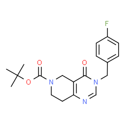 ChemSpider 2D Image | 2-Methyl-2-propanyl 3-(4-fluorobenzyl)-4-oxo-3,5,7,8-tetrahydropyrido[4,3-d]pyrimidine-6(4H)-carboxylate | C19H22FN3O3