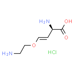 ChemSpider 2D Image | (2R,3E)-2-Amino-4-(2-aminoethoxy)-3-butenoic acid hydrochloride (1:1) | C6H13ClN2O3