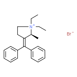 ChemSpider 2D Image | (2S)-3-(Diphenylmethylene)-1,1-diethyl-2-methylpyrrolidinium bromide | C22H28BrN