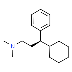 ChemSpider 2D Image | (3R)-3-Cyclohexyl-N,N-dimethyl-3-phenyl-1-propanamine | C17H27N