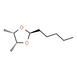 ChemSpider 2D Image | (2r,4R,5S)-4,5-Dimethyl-2-pentyl-1,3-dioxolane | C10H20O2