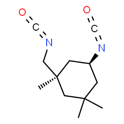 ChemSpider 2D Image | (1R,5S)-5-Isocyanato-1-(isocyanatomethyl)-1,3,3-trimethylcyclohexane | C12H18N2O2