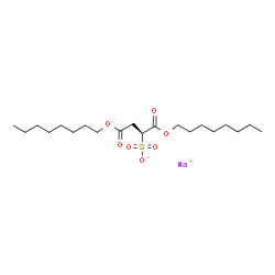 ChemSpider 2D Image | Sodium (2S)-1,4-bis(octyloxy)-1,4-dioxo-2-butanesulfonate | C20H37NaO7S