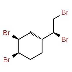 ChemSpider 2D Image | (1R,2S,4R)-1,2-Dibromo-4-[(1S)-1,2-dibromoethyl]cyclohexane | C8H12Br4