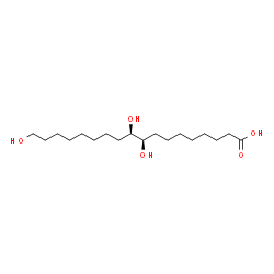 ChemSpider 2D Image | (9R,10R)-9,10,18-Trihydroxyoctadecanoic acid | C18H36O5