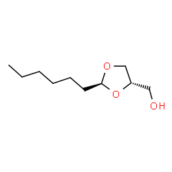ChemSpider 2D Image | [(2S,4S)-2-Hexyl-1,3-dioxolan-4-yl]methanol | C10H20O3
