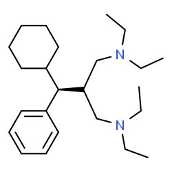 ChemSpider 2D Image | 2-[(S)-Cyclohexyl(phenyl)methyl]-N,N,N',N'-tetraethyl-1,3-propanediamine | C24H42N2