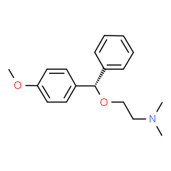 ChemSpider 2D Image | 2-[(S)-(4-Methoxyphenyl)(phenyl)methoxy]-N,N-dimethylethanamine | C18H23NO2