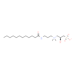 ChemSpider 2D Image | (2S)-3-{[3-(Dodecanoylamino)propyl](dimethyl)ammonio}-2-hydroxy-1-propanesulfonate | C20H42N2O5S