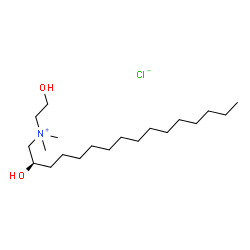 ChemSpider 2D Image | (2R)-2-Hydroxy-N-(2-hydroxyethyl)-N,N-dimethyl-1-hexadecanaminium chloride | C20H44ClNO2