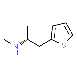ChemSpider 2D Image | (2R)-N-Methyl-1-(2-thienyl)-2-propanamine | C8H13NS